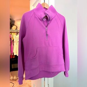 Scuba oversized Funnel Neck half zip